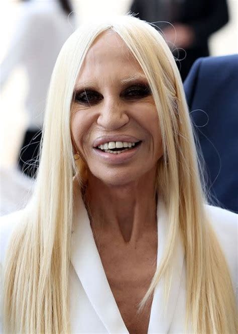 donatella versace blonde hair|Donatella Versace real face.